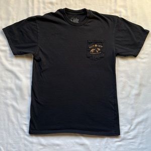 Salty Crew Find Refuge in the Sea Black Graphic Pocket T-Shirt